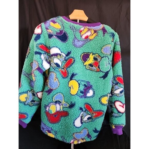 Disney Parks Donald Duck Sherpa Fleece Pullover Sweater, Long‎ Sleeve, Size Xl - Picture 4 of 7